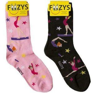 Gymnastics Sport Flexible Stretching Balancing Gym Foozys Socks 2 Pair Women's